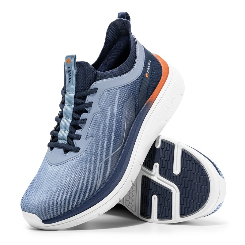 Wide Toe Box Running Sneakers - FitVille Herren-Wanderschuhe mit breiter Zehenbox, wasserabweisende