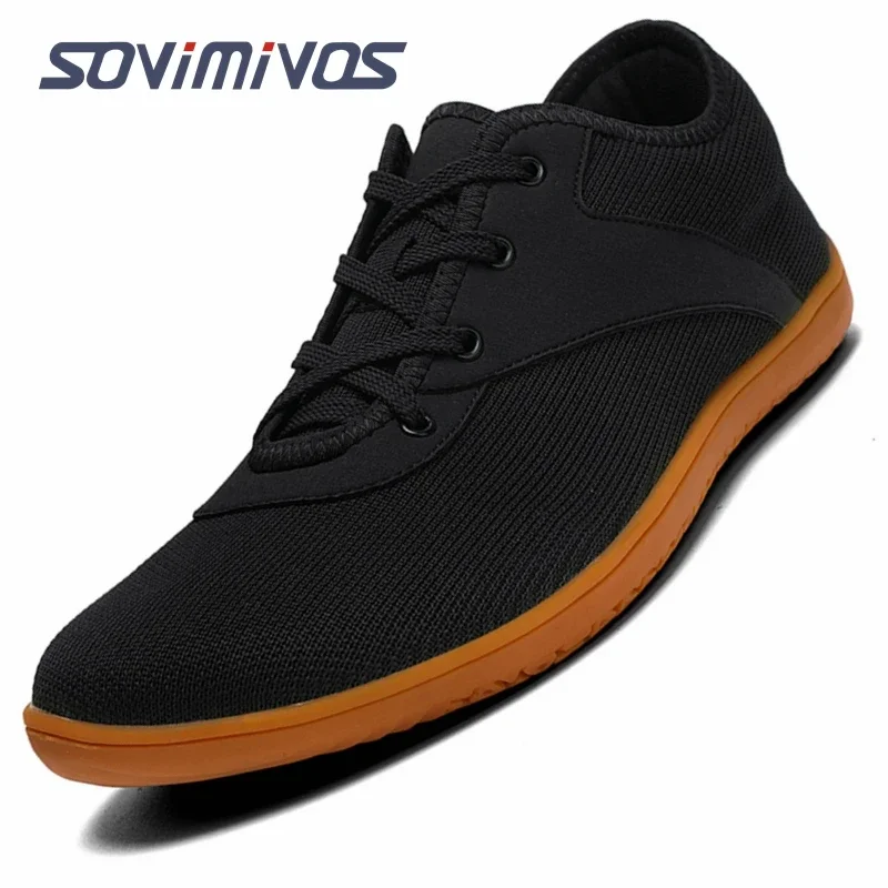 Wide Toe Box Running Sneakers - Herren Barfuß Schuhe Zero Drop Minimalist