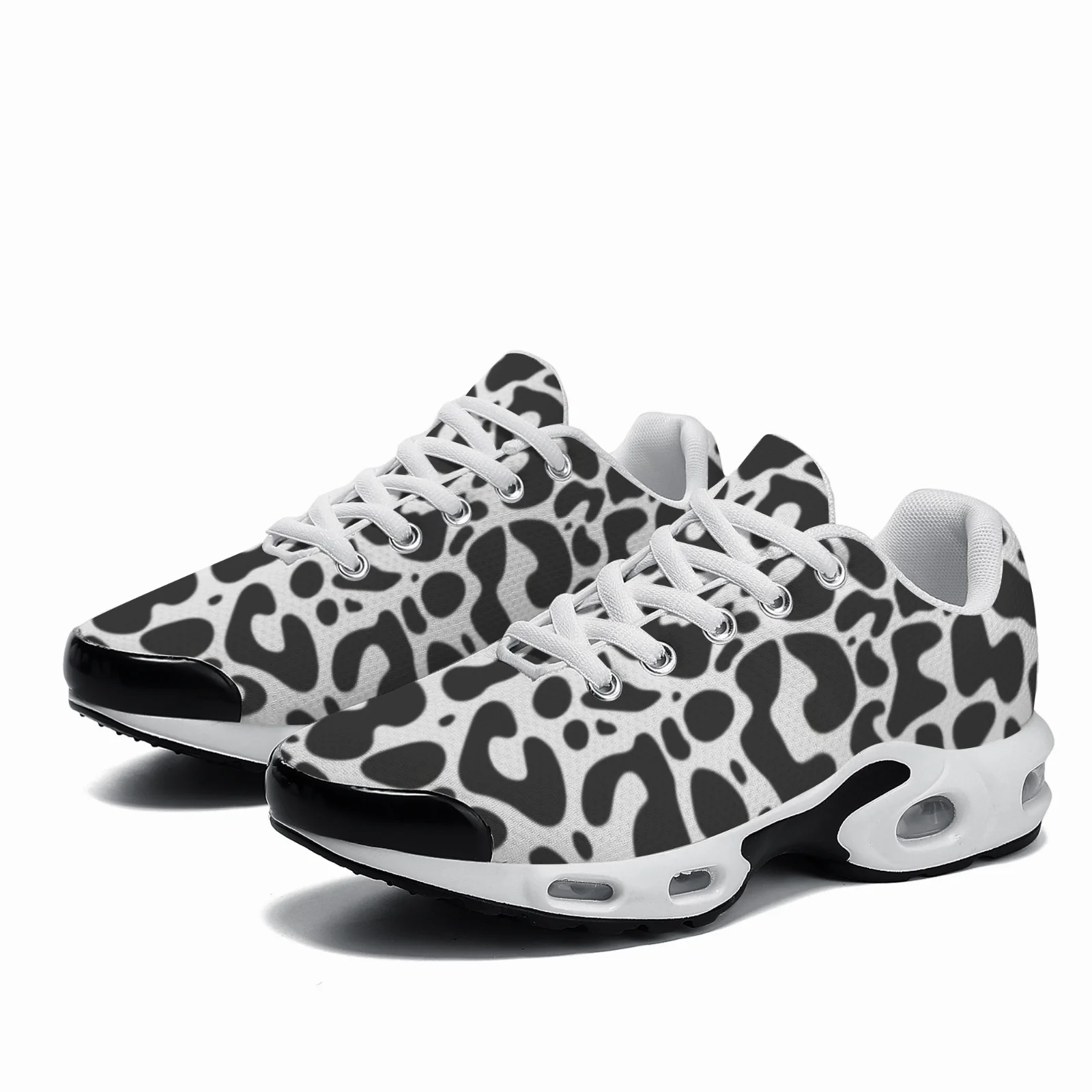 Anpassbare schwarze Leopardenm – Breathable Mesh Athletic Shoes Bewertung und Preis