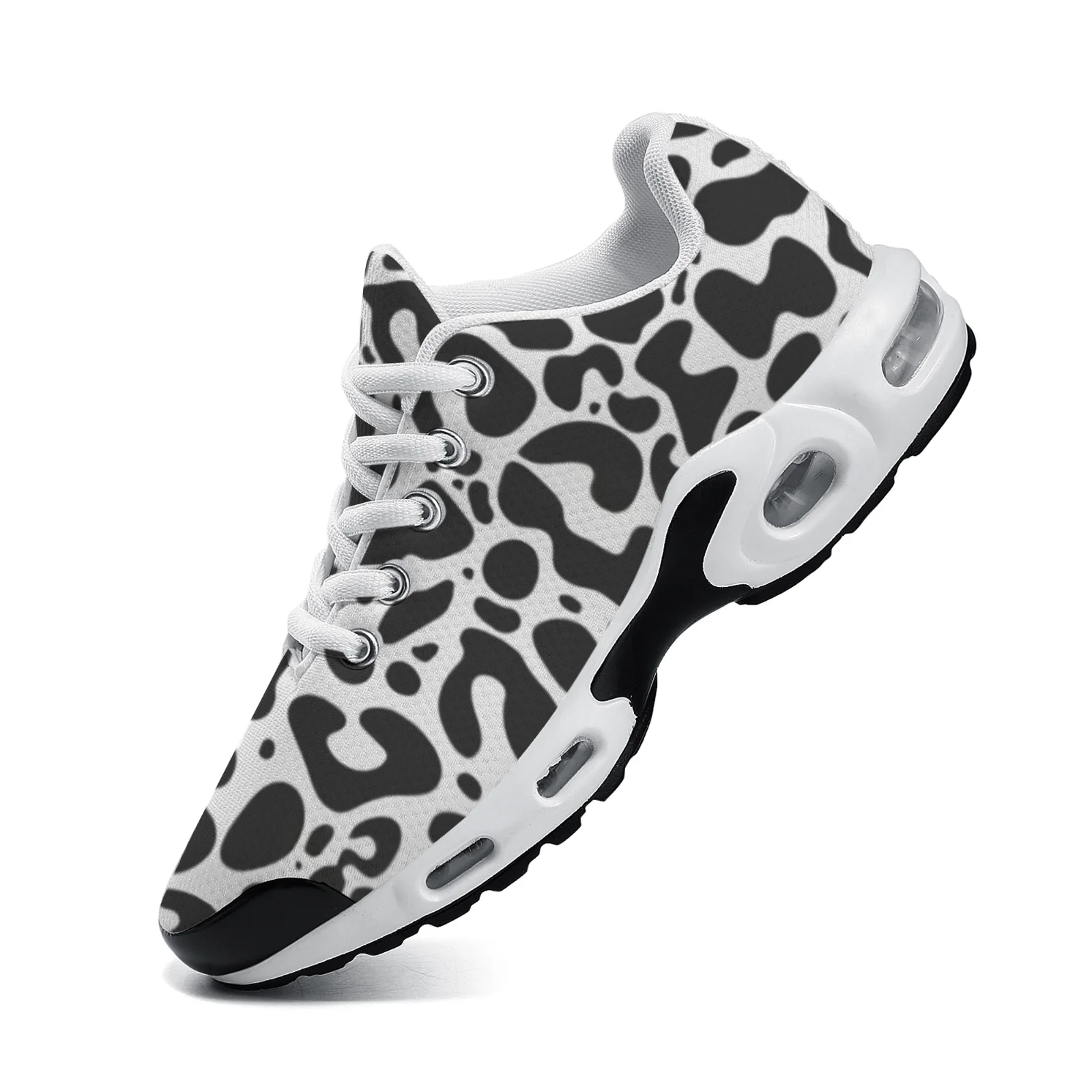 Anpassbare schwarze Leopardenm – Breathable Mesh Athletic Shoes Bewertung und Preis