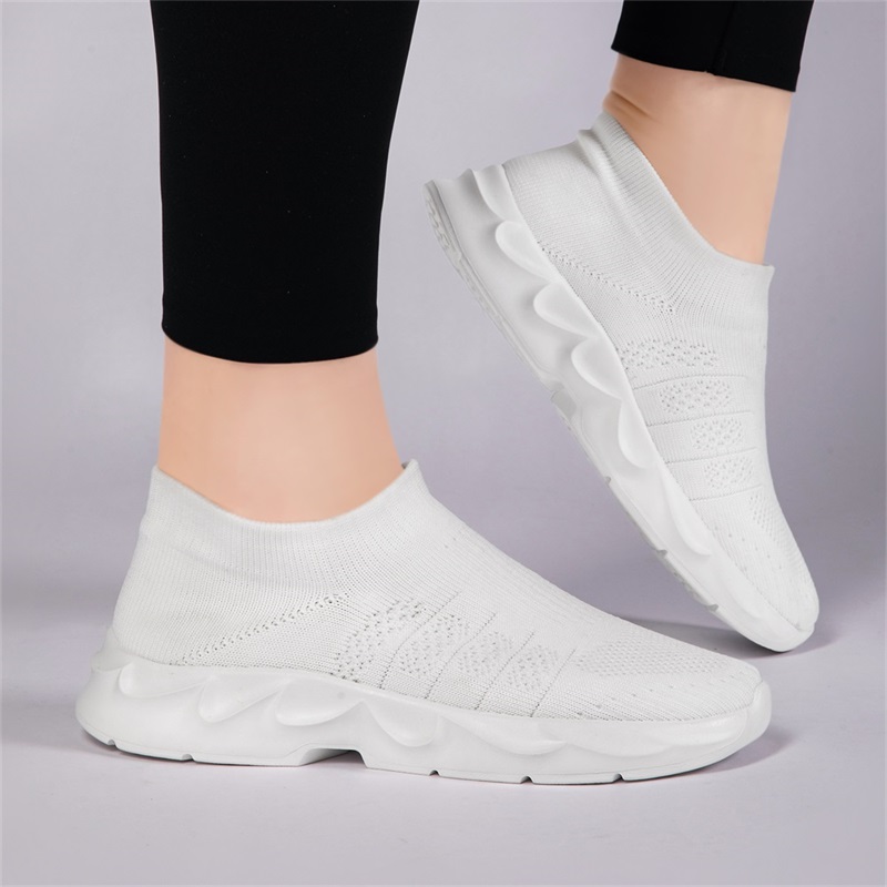 Damen-Slip-On-Walking-Schuhe a – Knit Fabric Lace Up Sneakers Bewertung und Preis