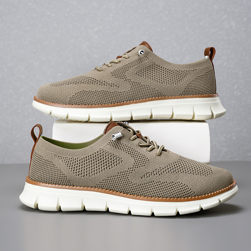 2026 Neue Herren Atmungsaktive – Knit Fabric Lace Up Sneakers Bewertung und Preis