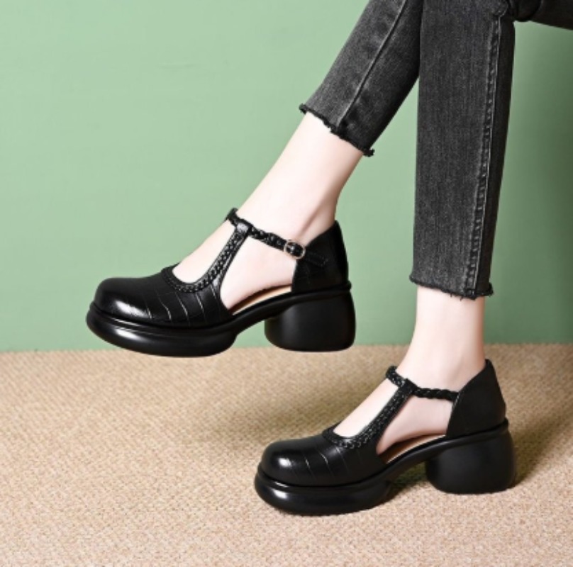 Schwarze Damen-Mary-Jane-Sanda – Sandals Bewertung und Preis